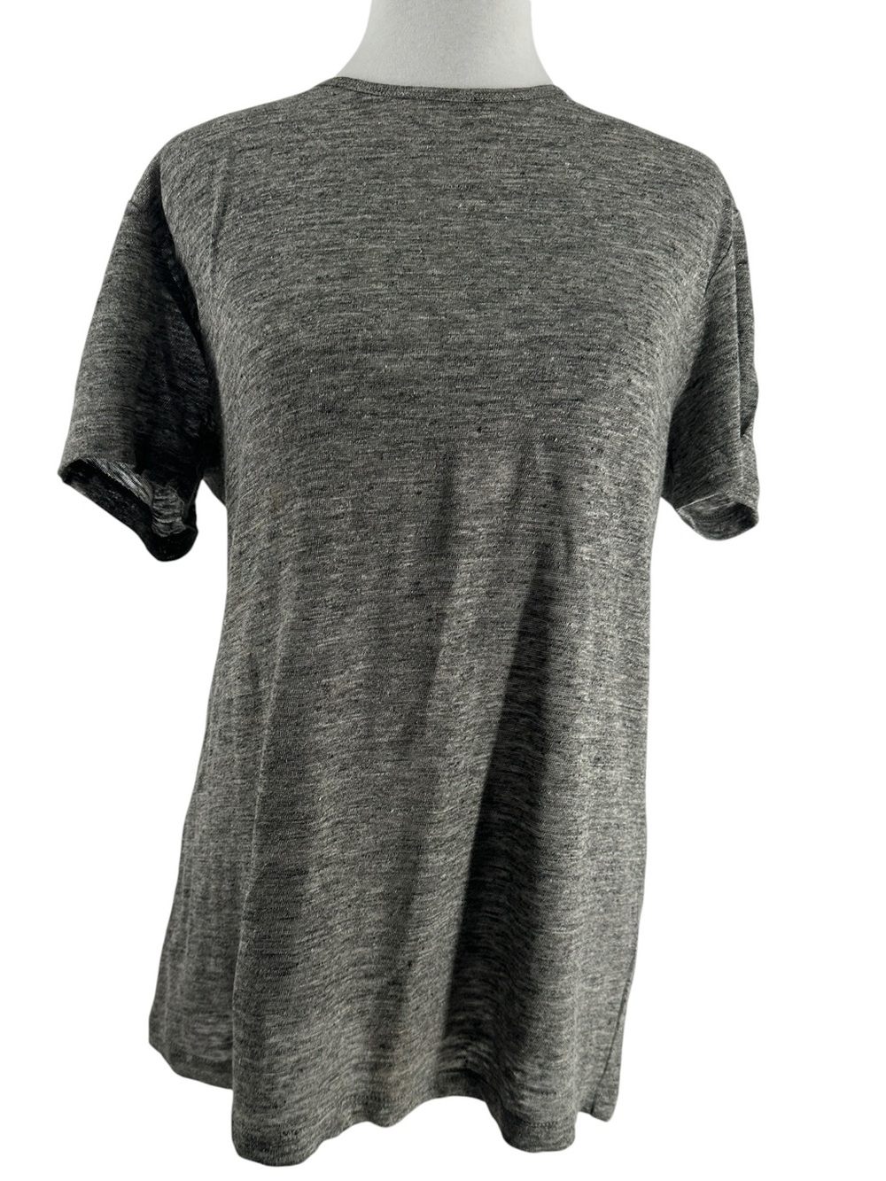 T by Alexander Wang Heather Gray Knit Tee 100% linen luxury minimalist sz xs